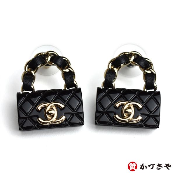 CHANEL　シャネル　マトラッセ バッグモチーフ ピアス ココマーク