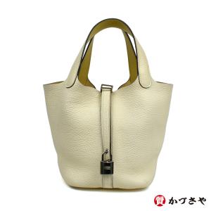 HERMES　エルメス　ピコタンロック PM／トリヨンクレマンス　ハンドバッグ　□Y刻印　2020年製　シルバー金具　鍵付き