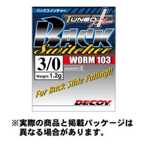 カツイチ ワーム103 バックスイッチャー (Worm103 Back Switcher) #4/0 4本入 NS Black  【ハリ・フック】｜ebisu3-small
