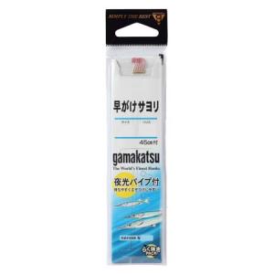 がまかつ 早がけサヨリ 赤　糸付45cm 3号-0.4 6本入｜ebisu3