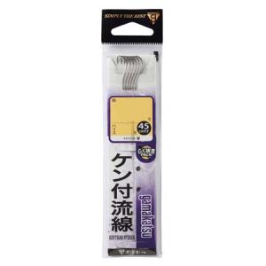 がまかつ ケン付流線 白 糸付45cm 11号-3 5本入｜ebisu3