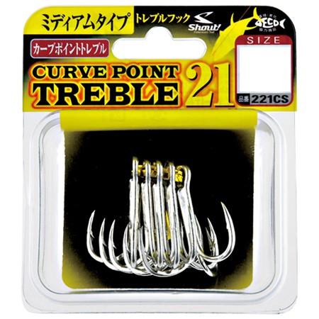 シャウト 221CS カーブポイントトレブル21 シルバー フック