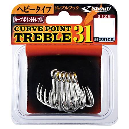 シャウト 231CS カーブポイントトレブル31 シルバー 3/0・4/0・5/0・6/0 フック
