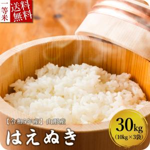 お米 玄米 30kg はえぬき 新米 米 山形県産 令和3年産 送料無料｜ebisumurayama