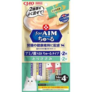 いなば CIAO チャオ for AIM ちゅ〜る 腎臓の健康維持に配慮 とりささみ味 14g× 4本入 (1個)｜ebisupet