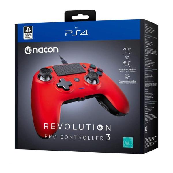 NACON REVOLUTION PRO 3 公式コントローラー PS4 - レッド