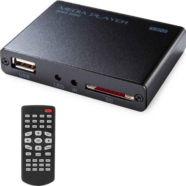 サンワダイレクト メディアプレーヤー HDMI/RCA出力 USBメモリ/SDカード対応 MP4再生...