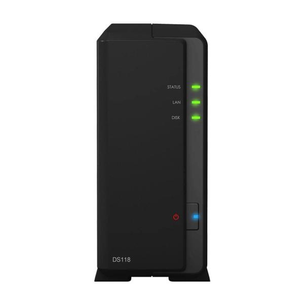 Synology NASキット 1ベイ DS118 クアッドコアCPU 1GBメモリ搭載 ミドルライ...