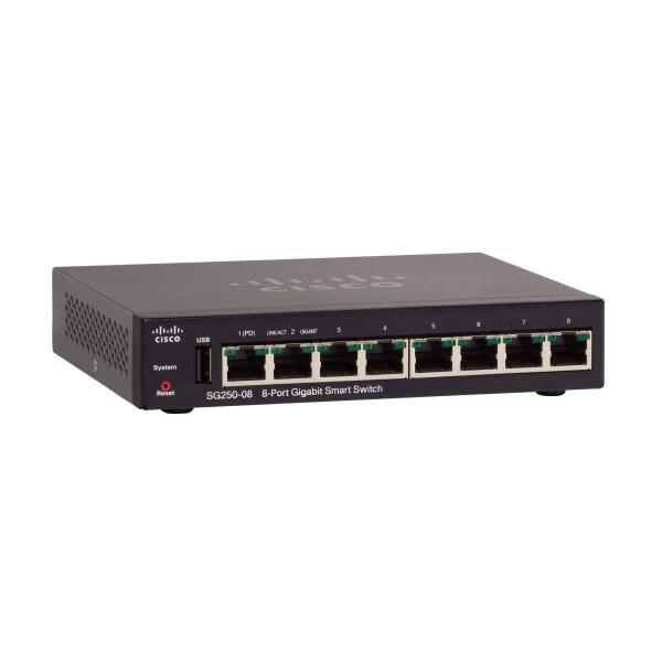 Cisco SG250-08 8ポートギガビットスマートスイッチ