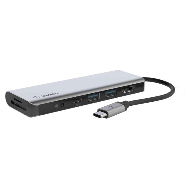 Belkin ハブ ドッキングステーション USB-C 7 in 1 100W PD HDMI SD...