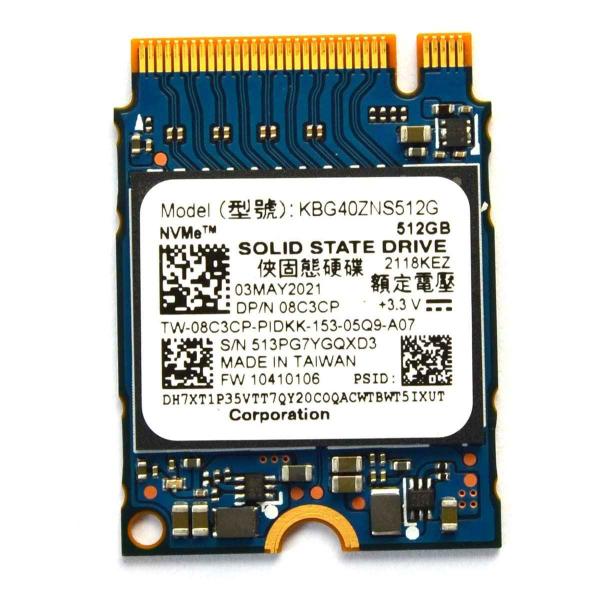 512GB PCIe Nvme M.2 2230ソリッドステートドライブ（KBG40ZNS512G）...