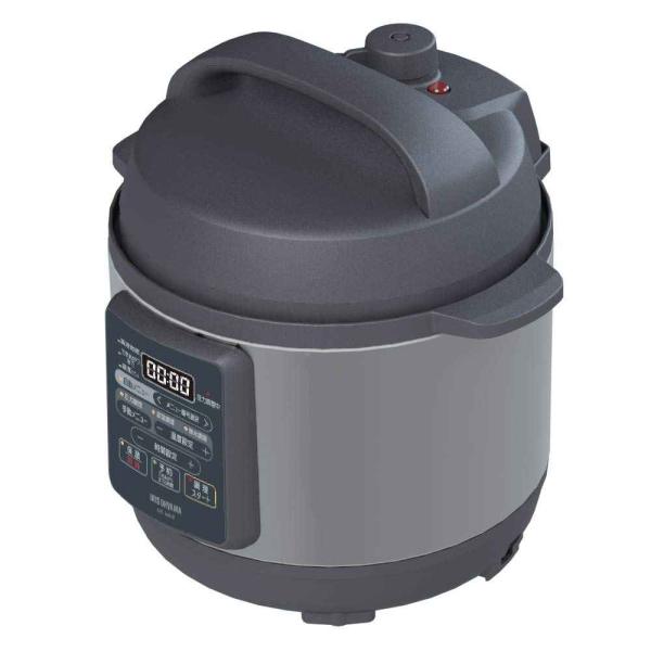 アイリスオーヤマ 電気圧力鍋 3.0L 12種類の自動メニュー搭載 ボタンを押すだけ時短調理鍋 ブラ...