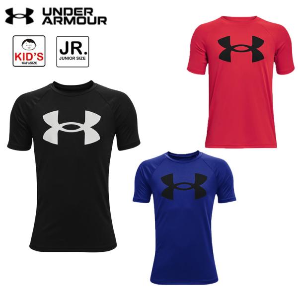 アンダーアーマー UAテックショートスリーブTシャツ ビッグロゴ キッズ ジュニア スポーツ トレー...