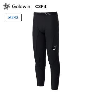 ゴールドウィン インパクトエアーロングタイツ メンズ UVカット 軽量 スポーツタイツ 日本製 ランニング ジョギング トレッキング 3F14127 Goldwin C3fit