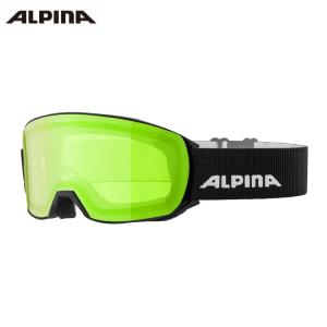 アルピナ スノーゴーグル NAKISKA Q-LITE A7180 8 34 ブラック/グリーン 2022-23 アルペン スキー スノーボード スノボ Alpina｜ebisuya-sp