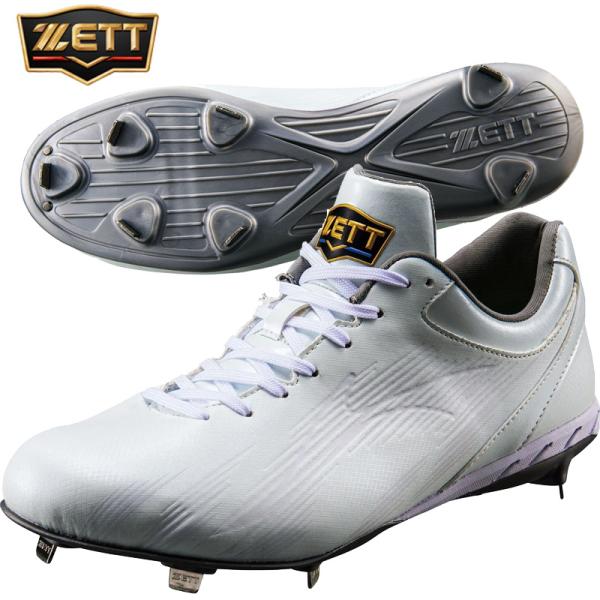 ゼット ネオステイタスWH 野球 金具スパイク 白 紐 ひも 幅広 3E BSR2218WH 高校野...