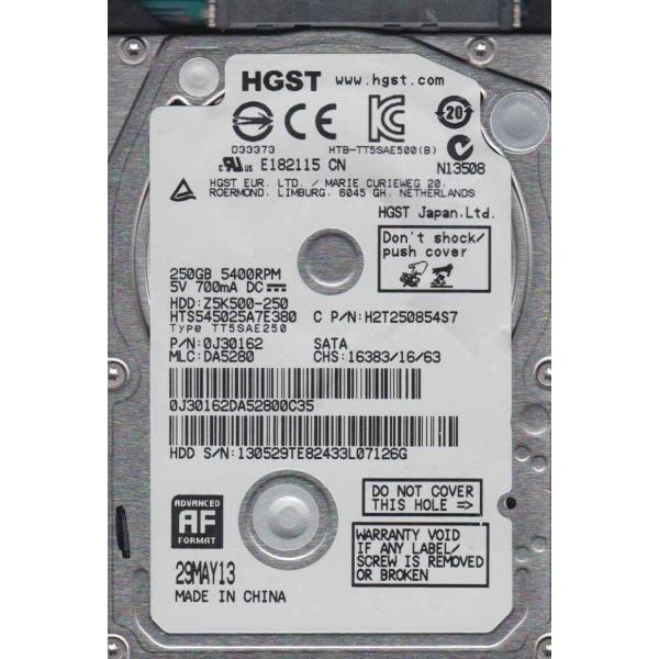 Hitachi HTS545025A7E380 250GB Travelstar SATA II 5...