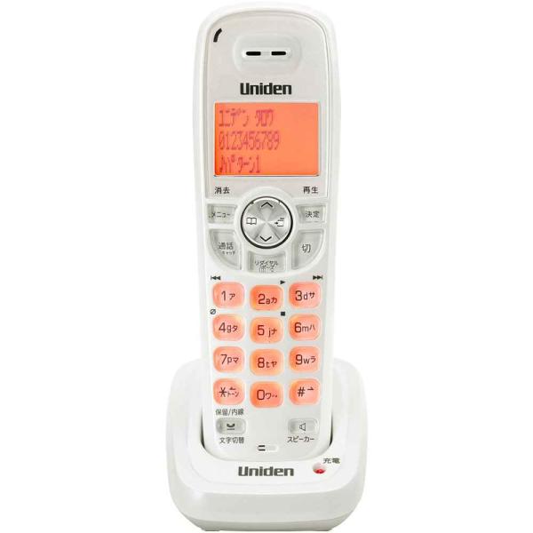 UNIDEN デジタルコードレス留守番電話機 増設子機 ホワイトメタリック UCT-206HS(W)