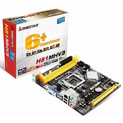 Biostar Micro ATX DDR3 1600 LGA 1150 マザーボード H81MHV...