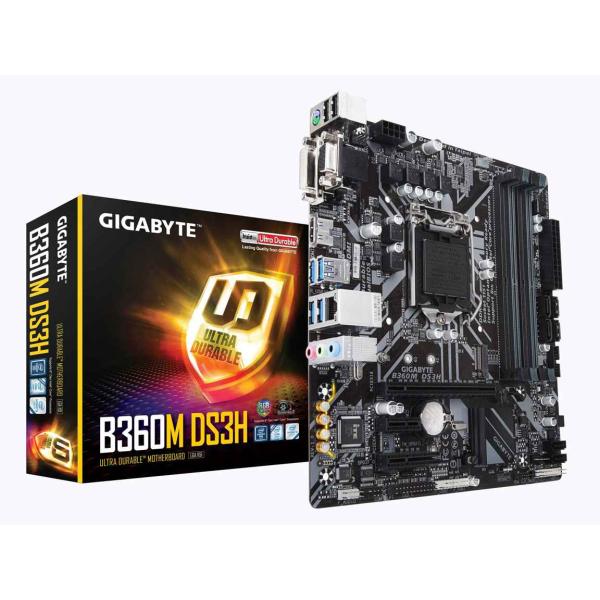 GIGABYTE B360M DS3H M-ATX マザーボード Intel B360チップセット搭...