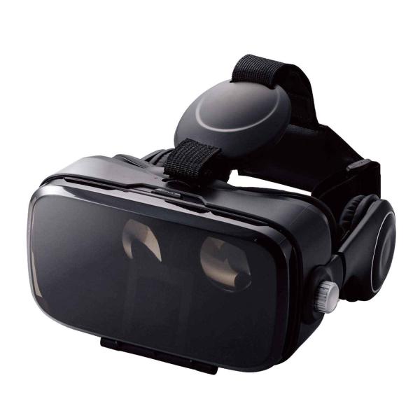 エレコム VRゴーグル ヘッドホン一体型 DMMで使えるポイント付 ピント調節 目幅調節 ブラック ...