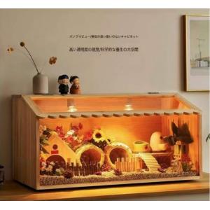 ハムスターケージ 木製 大型 透明 小動物 ケージ ペットケージ 幅40/50/60/80cm ハムスター チンチラ モルモット ハウス 小屋 籠 かご 飼育｜恵比寿屋ヤフーショップ