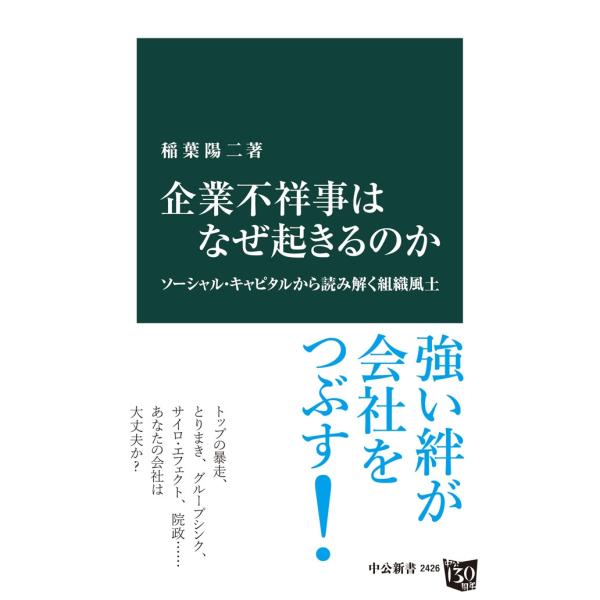 企業不祥事はなぜ起きるのか ソーシャル・キャピタルから読み解く組織風土 電子書籍版 / 稲葉陽二 著