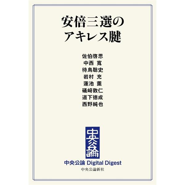 中公DD 安倍三選のアキレス腱 電子書籍版