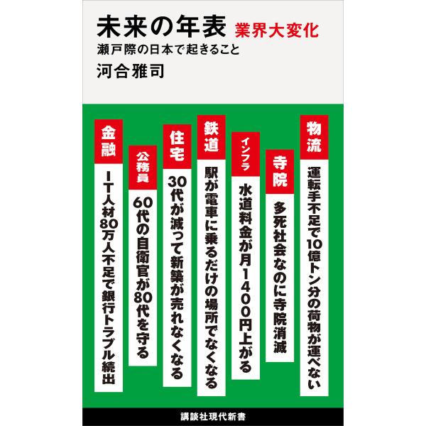 未来の年表 業界大変化 瀬戸際の日本で起きること 電子書籍版 / 河合雅司