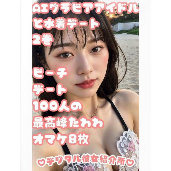 AIグラビアアイドルと水着デート 2巻 ビーチデート 100人の最高峰たわわ オマケ8枚 電子書籍版...