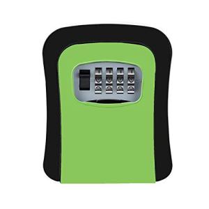 ZHEGE 鍵 ボックス 4桁 ダイヤル式 キーボックス 屋外 緑