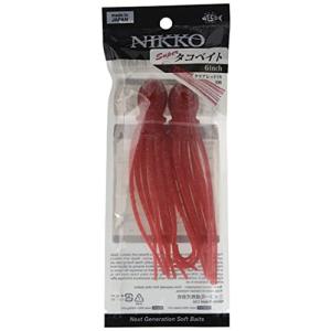 NIKKO KASEI ワーム スーパータコベイト 6インチ クリアレッドUV 306
