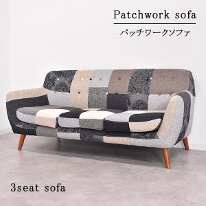 カウチソファ 二人掛け パッチワーク オットマン スツール 収納