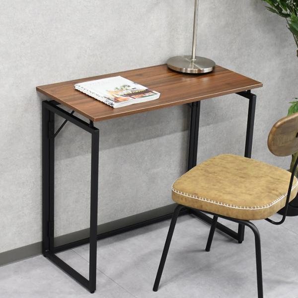 デスク 幅80cm 折り畳みデスク コンパクト 机 勉強机 デスクワーク 折り畳み式 80cm幅 折...