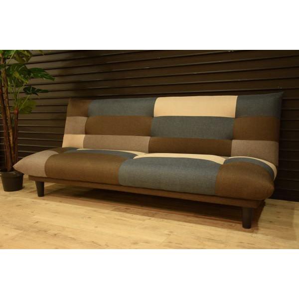 ソファーベッド 3人掛け 3Pソファ パッチワーク 3人用 ソファーベット ソファベッド ソファー ...