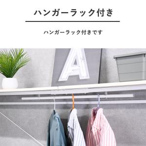 ベッド 棚付き 北欧 ハンガーラック 収納付き...の詳細画像3