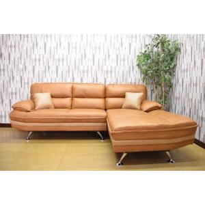 カウチソファー レザーファブリック ３Pソファー