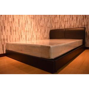 北欧調 ダブルベッド ダブル ベッド シンプル 合成皮革 ロータイプ ベッドフレーム フレーム ベッドルーム フレームのみ