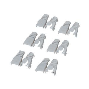 あすつく対応 「直送」 ELECOM エレコム LD-ABLG6 コネクタ保護カバー後付けタイプ／６個 ライトグレー LDABLG6