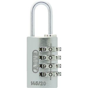 あすつく対応 「直送」 ＡＢＵＳ  145-4D20BK  ナンバー可変式４段ダイヤル南京錠　１４５−４ｄ　２０　ＢＫ1454D20BK｜ebuhin