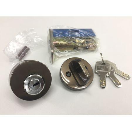 川口技研  SF-5BR B/S51MM 本締錠【シリンダー錠】 ブラウン B／S51 サムターンシ...