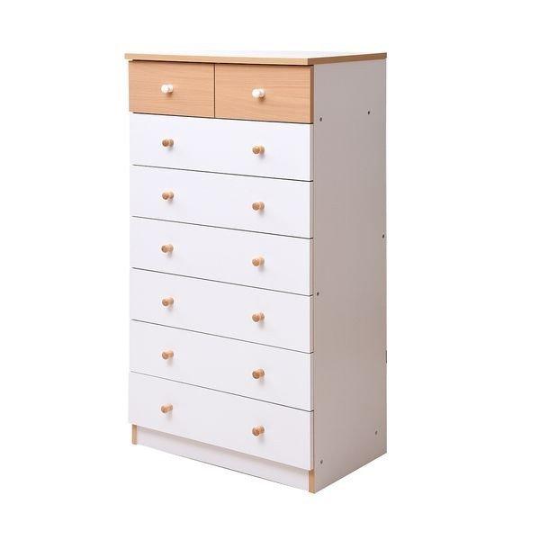 【お客様組立】JKプラン FR-012-WHNA 直送 代引不可 カジュアルチェスト 7段チェスト ...