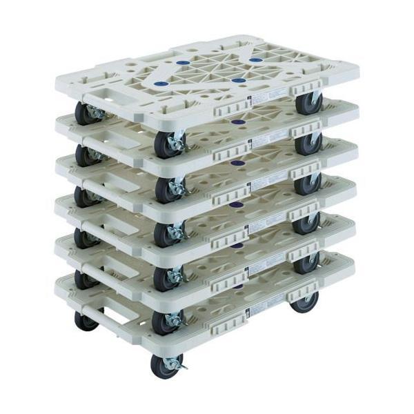 ＴＲＵＳＣＯ  MPK-600JS-W-M6  まとめ買い 樹脂製平台車 ルートバン ＭＰＫ−６００...