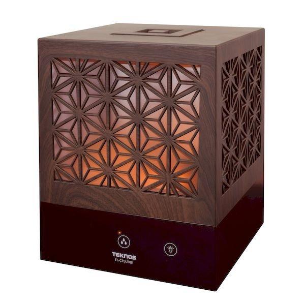 在庫 テクノス TEKNOS EL-C35L(DB) 超音波加湿器3．5L 組子調 ダークブラウン ...