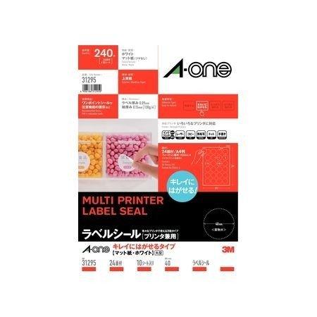 A-one エーワン 31295 ラベルシールプリンタ兼用キレイにはがせる