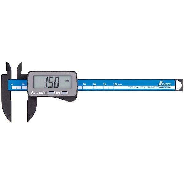 シンワ測定 19989 デジタルノギス カーボンF大文字 100