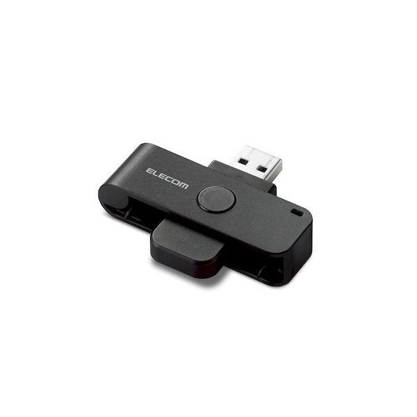 エレコム ELECOM MR-ICD102BK ICカードリーダー 接触式 マイナンバーカード 確定...