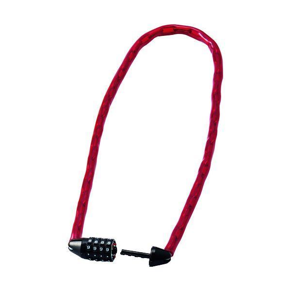 あすつく対応 「直送」 緑十字 195072 チェーンロック ダイヤル錠タイプ 赤 CD−100R ...