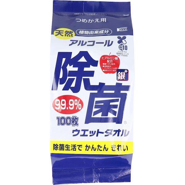 4972453417789 天然 アルコール除菌ウェットタオル 詰替用 厚手 100枚入【キャンセル...