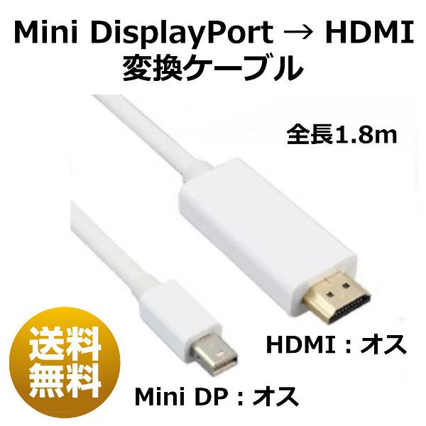 Mini DisplayPort HDMI 変換ケーブル 変換アダプタ Mini DisplayPo...